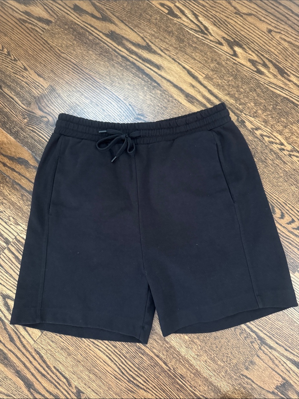 Zara Black Athletic Drawstring Shorts